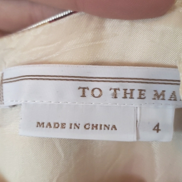 VINTAGE 100% Silk Polkadot Slip Dress Pink Yellow SIZE 4 - Picture 9 of 12